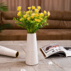 Декоративная ваза "Арт Деко" 10х25 см (белый с золотом)