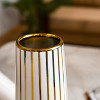 Декоративная ваза "Арт Деко" 12х30 см (белый с золотом)
