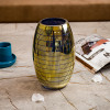 Декоративная ваза из стекла с золотым напылением 14,3х23,5 см (золотой)