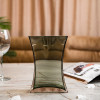 Декоративная ваза из дымчатого стекла 14х8х20 см (серый)