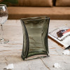 Декоративная ваза из дымчатого стекла 14х8х20 см (серый)