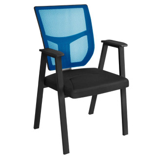 Кресло Тейс (сид.ортопед) с пл.накл. цв.каркас синий