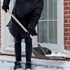 Лопата для уборки снега, 420х425х1550 мм, деревянный черенок, Россия// Сибртех