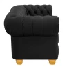 Диван Оксфорд (3 кзам PU/гоб.stock) черный