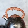 Чайник со свистком "Черный мрамор Black" (нержавеющая сталь; 3,4л)