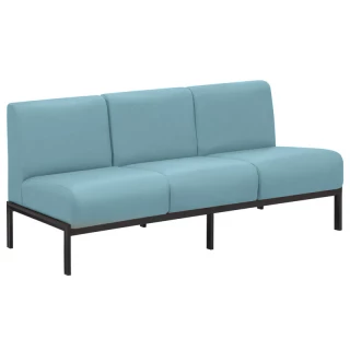 Диван Сандра 3 (кзамPU/гоб.stock) кзам32а пу серый