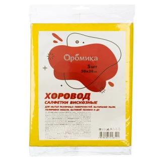 Салфетки вискозные "Аромика Хоровод" 30х38 см (5 шт.)