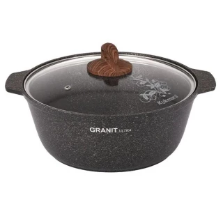 Кастрюля-жаровня "Granit ultra original" 5 л с крышкой