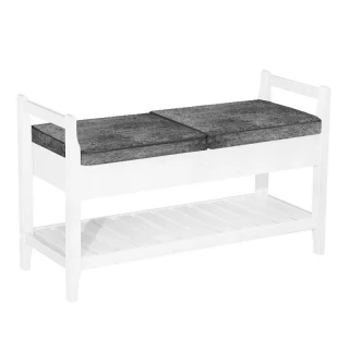 Скамья для прихожей Н (FRESCA GRAPHITE, белый)