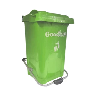 Мусорный бак  50 л Goodbin с педалью (зеленый)